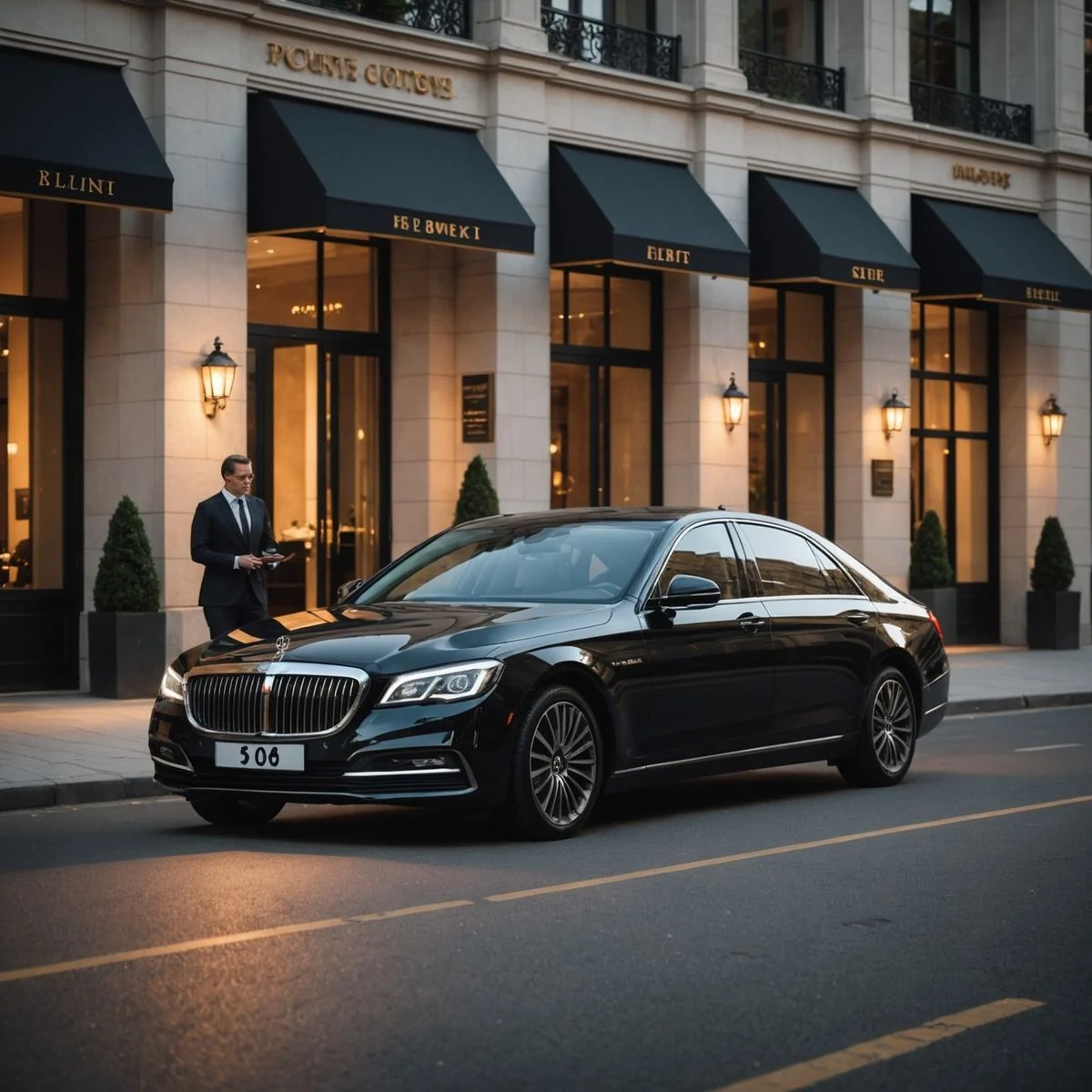 Chauffeur confirming a booking on a tablet